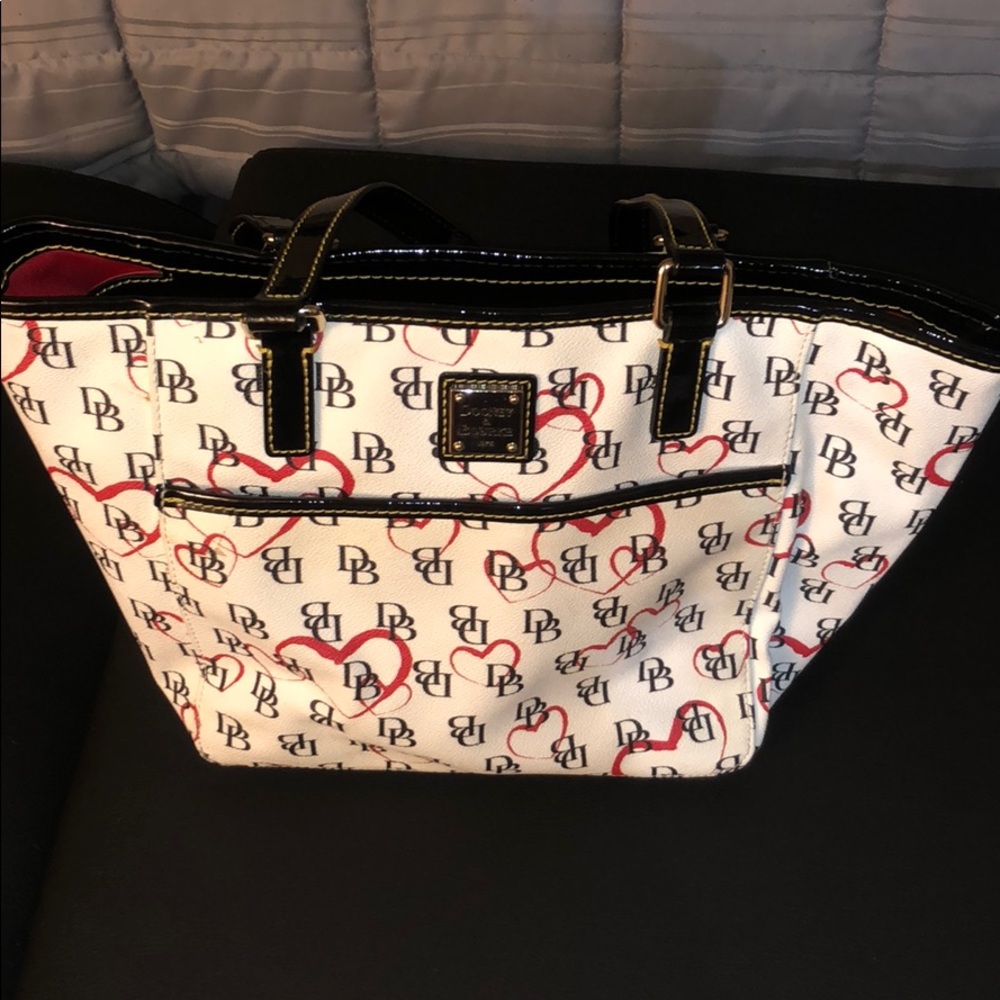 Dooney & Bourke Purse White with Hearts